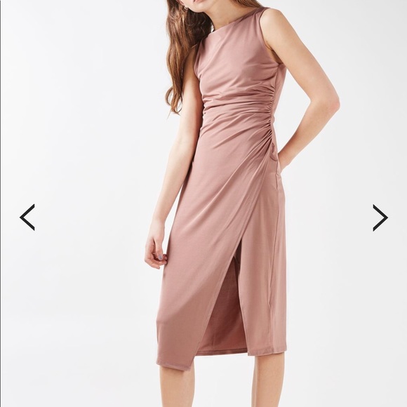 TOPSHOP Slinky Dress Midi Dress - Picture 1 of 7